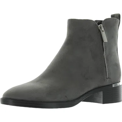 Calvin Klein Deniece 3 Womens Zipper Almond Toe Ankle Boots In Gray