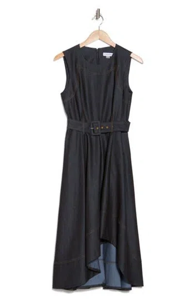 Calvin Klein Denim Belted High/low Dress