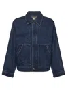 Calvin Klein Button Cotton Denim Jacket In Blue