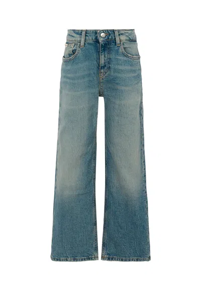 Calvin Klein Kids' Denim Jeans For Boy With Logo In Blue
