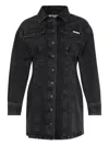 Calvin Klein Denim Shirt Mini Dress In Black