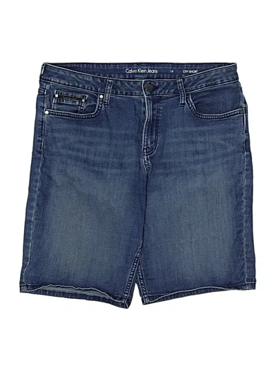 Pre-owned Calvin Klein Denim Shorts In Blue