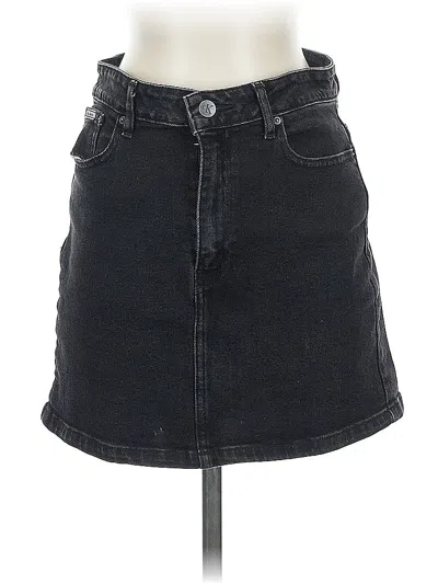 Pre-owned Calvin Klein Denim Skirt In Black