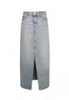Calvin Klein Belt-loop Denim Skirt In Denim