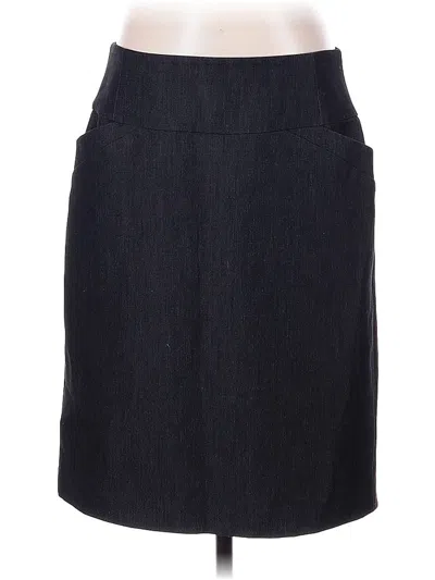 Pre-owned Calvin Klein Denim Skirt In Gray