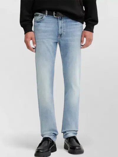 Calvin Klein Denim Slim Straight-leg Jeans In Blue