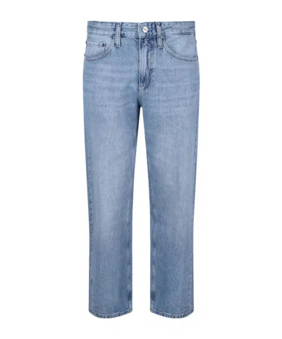 Calvin Klein Denim Trousers With Belt Loops In Blue