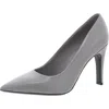 Calvin Klein Dessia Womens Solid Faux Leather Pumps In Gray Leather