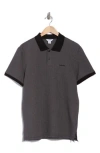Calvin Klein Diagonal Ottoman Polo In Gray