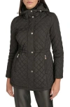 Calvin Klein Diamond Quilted Hooded Jacket In Black