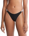 Calvin Klein Dipped String Thong In Black