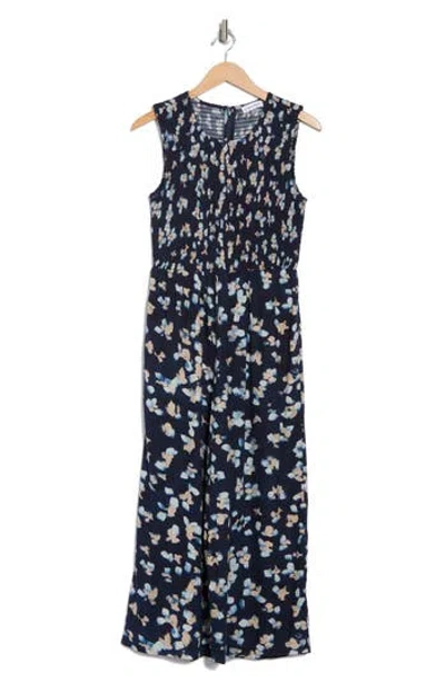 Calvin Klein Ditsy Floral Smocked Jumpsuit