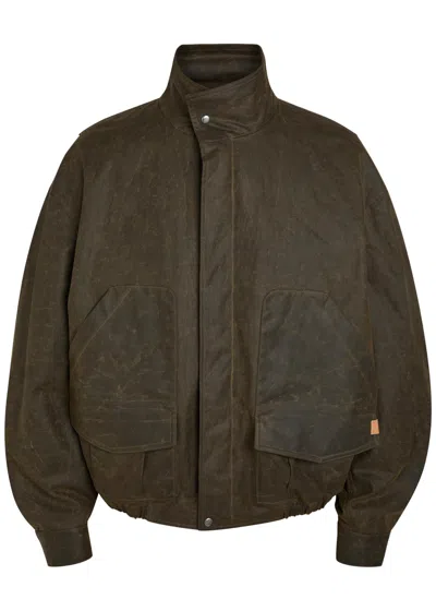Calvin Klein Donald Patch-pocket Waxed Cotton Jacket In Black
