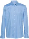 Calvin Klein Dot-print Cotton Shirt In Blue