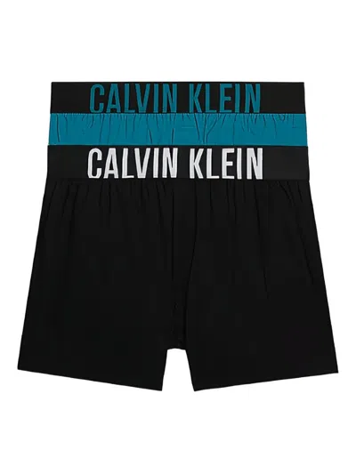 Calvin Klein Double-band Boxers In Black