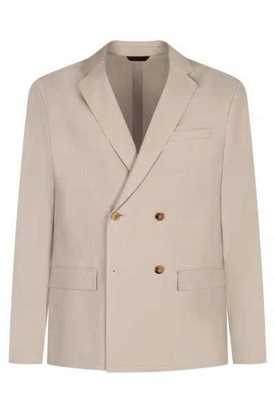 Calvin Klein Double-breasted Jacket In Neutral