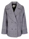 Calvin Klein Double-breasted Peacoat In Multi
