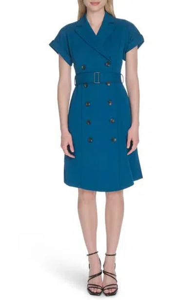 Calvin Klein Double Breasted Sheath Dress In Green