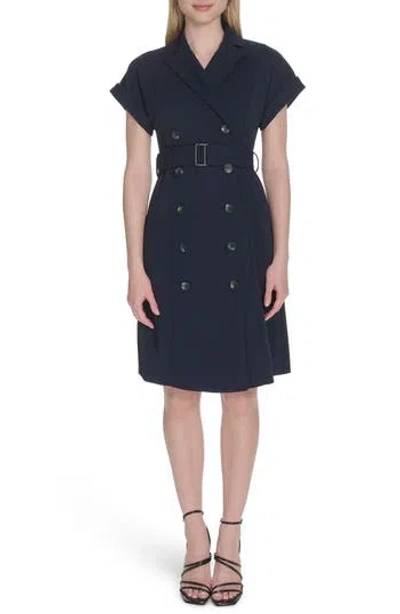 Calvin Klein Double Breasted Sheath Dress In Purple