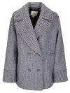 Calvin Klein Double-breasted Tailored Pea Coat In Gray