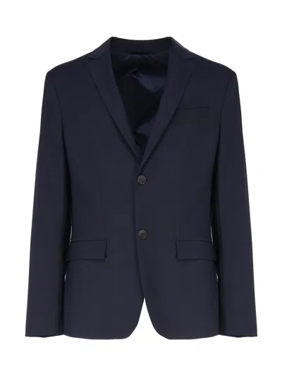 Calvin Klein Double-button Single-breasted Blazer In Blue