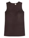 Calvin Klein Double-faced Wool Dress In Brown