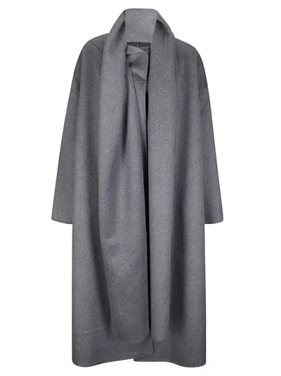 CALVIN KLEIN DOUBLE-FACED WOOL SCARF COAT