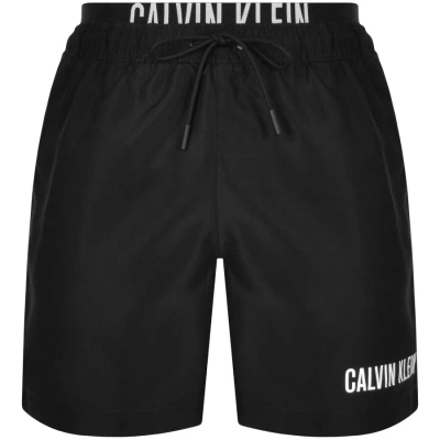 Calvin Klein Double Waistband Swim Shorts Black