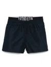 Calvin Klein Double-waistband Swim Shorts In Blue