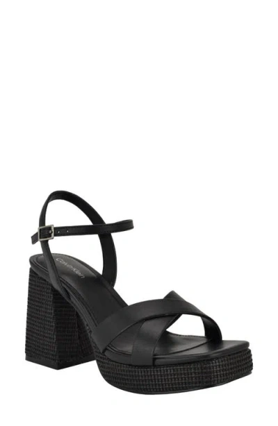Calvin Klein Drancy 2 Ankle Strap Sandal In Black