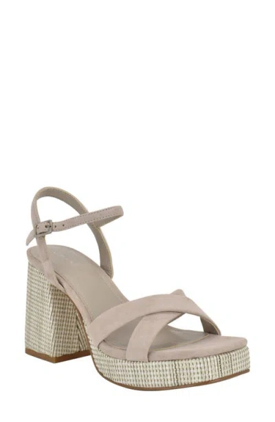 Calvin Klein Drancy 2 Ankle Strap Sandal In Light Gray