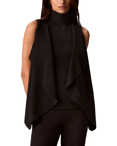 Calvin Klein Drape Front Turtleneck Top In Brown