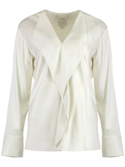 CALVIN KLEIN DRAPED BLOUSE
