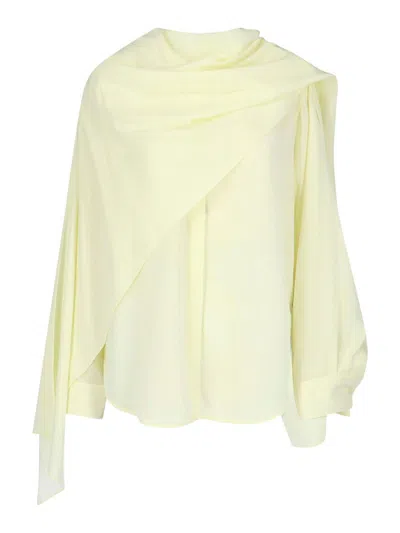 Calvin Klein Draped Shirt In Yellow
