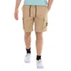 Calvin Klein Drawstring Cargo Shorts In Neutral