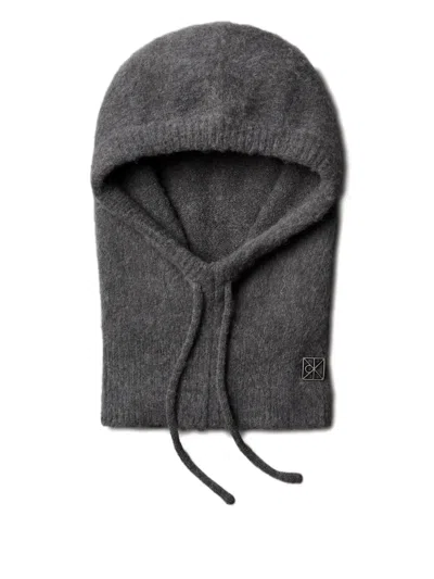 Calvin Klein Drawstring-fastening Balaclava Hat In Gray