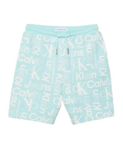 Calvin Klein Drawstring Shorts In Blue