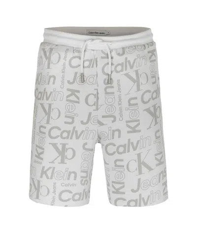 Calvin Klein Drawstring Shorts In White