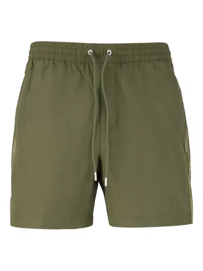 Calvin Klein Drawstring Swim Shorts In Green