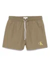 Calvin Klein Drawstring Swim Shorts In Green