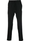 Calvin Klein Drawstring-waist Straight-leg Trousers In Black