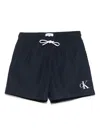 Calvin Klein Medium Length Swim Shorts In Dark Navy In Blau