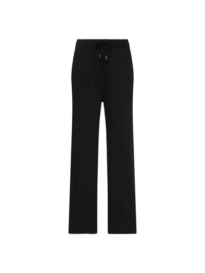 Calvin Klein Drawstring Wide-leg Track Pants In Black