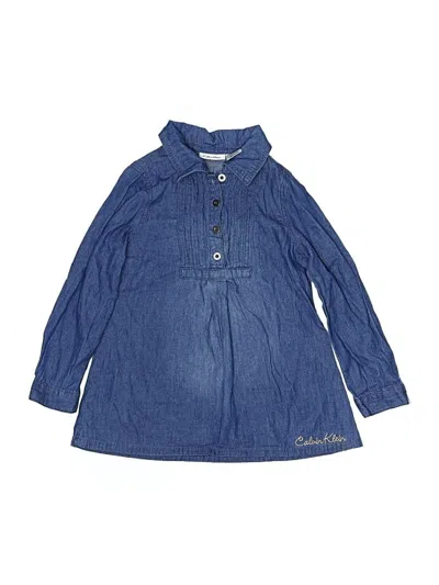 Pre-owned Calvin Klein Kids' Dress In Blue
