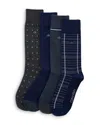 Calvin Klein Assorted 4-pack Dress Socks In Multi