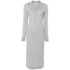 Calvin Klein Midi Wool Dress In Gray
