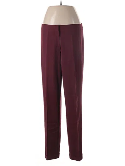 Pre-owned Calvin Klein Dress Pants In Burgundy