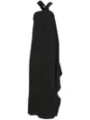 Calvin Klein Knot-detail Halterneck Dress In Black