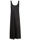 Calvin Klein Women's Viscose Satin Maxi Slip Dress In Black