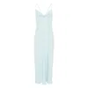 Calvin Klein Crepe Low Back Drape Dress Clothing In Blue